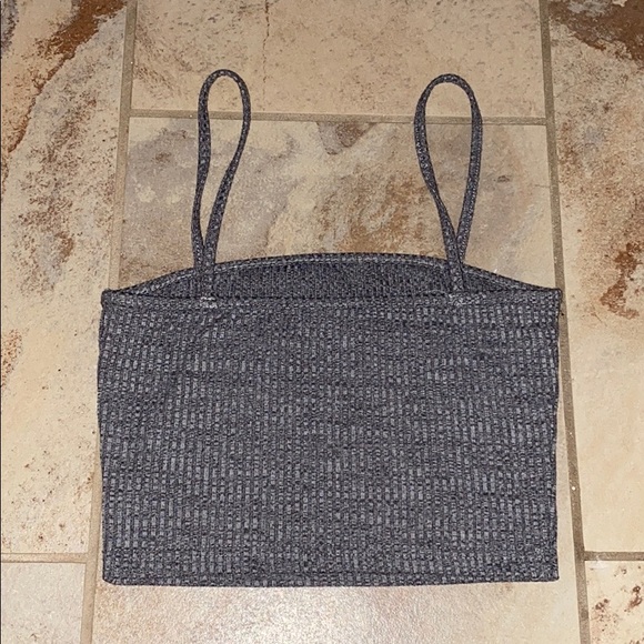 Gray and Black Crop Top - Picture 2 of 3